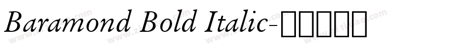 Baramond Bold Italic字体转换